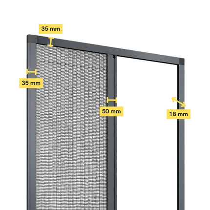 Plissédør fluenet myggenet til dør - efter mål
