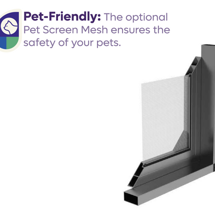 Pet-Screen myggenet til dør efter mål til kæledyr - åbner udad